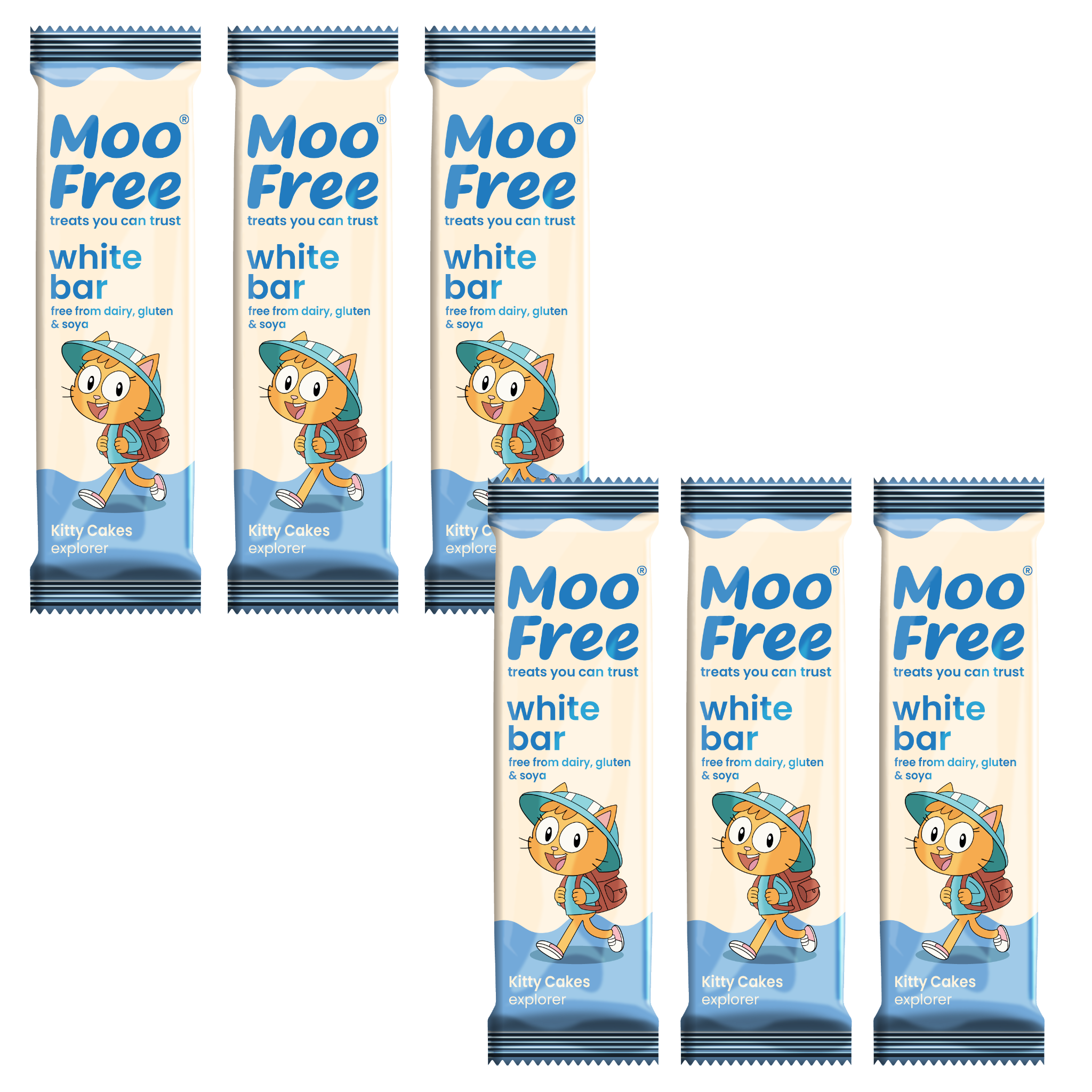 Mini Moo : Dairy Free & Vegan White Chocolate Bars (20g)
