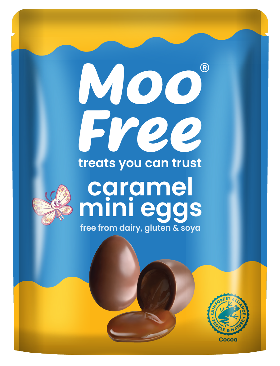 Easter: Free-From & Vegan Milk Chocolate Caramel Filled Mini Eggs (84g)