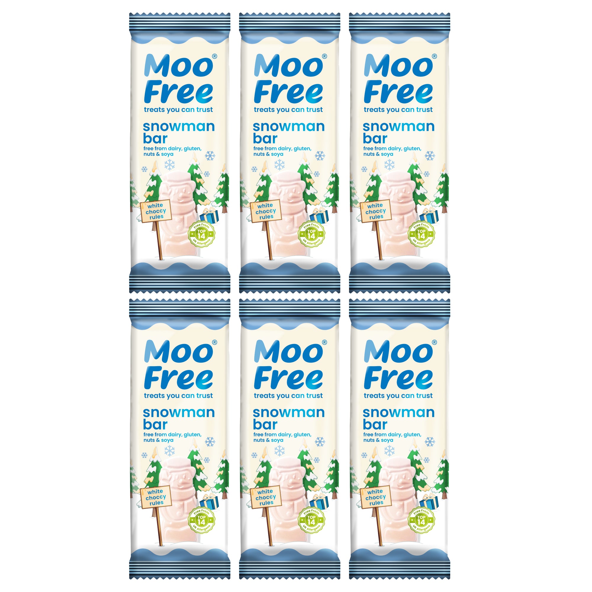 Christmas: White Snowman Bars (30g) x 6