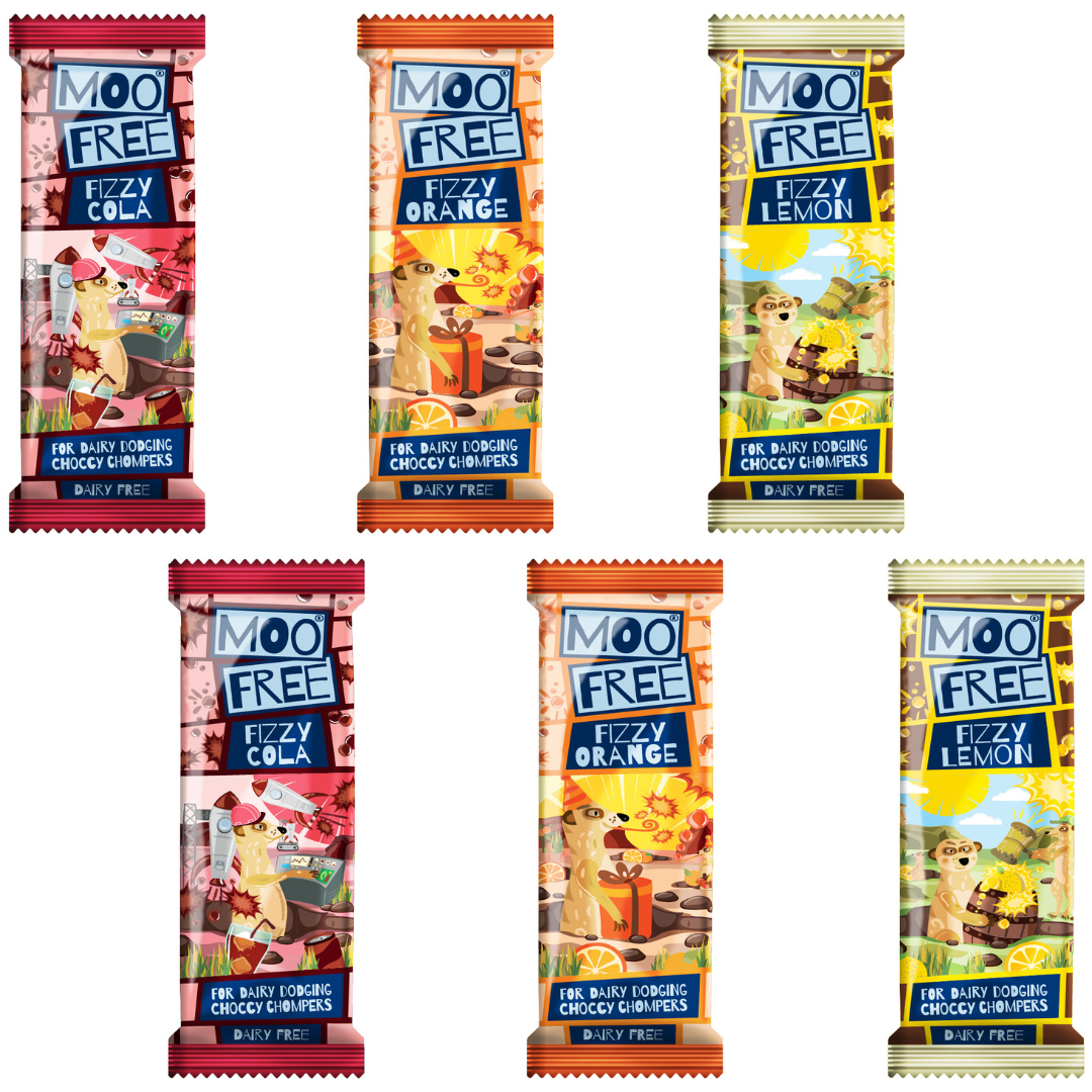 dairy free and vegan fizzy chocolate bars