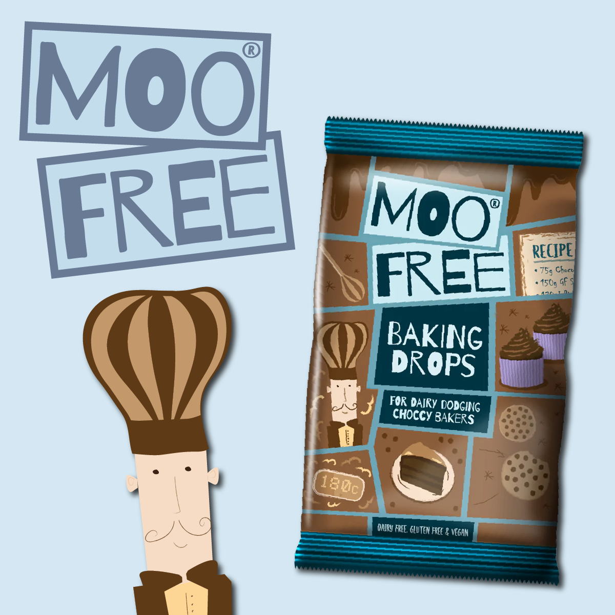 Baking Dairy Free & Vegan Milk Chocolate Baking Drops x 2 (100g) *New Recipe*