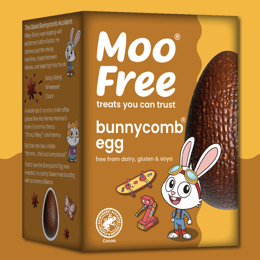 Easter: Free-From & Vegan Bunnycomb Easter Egg (85g)