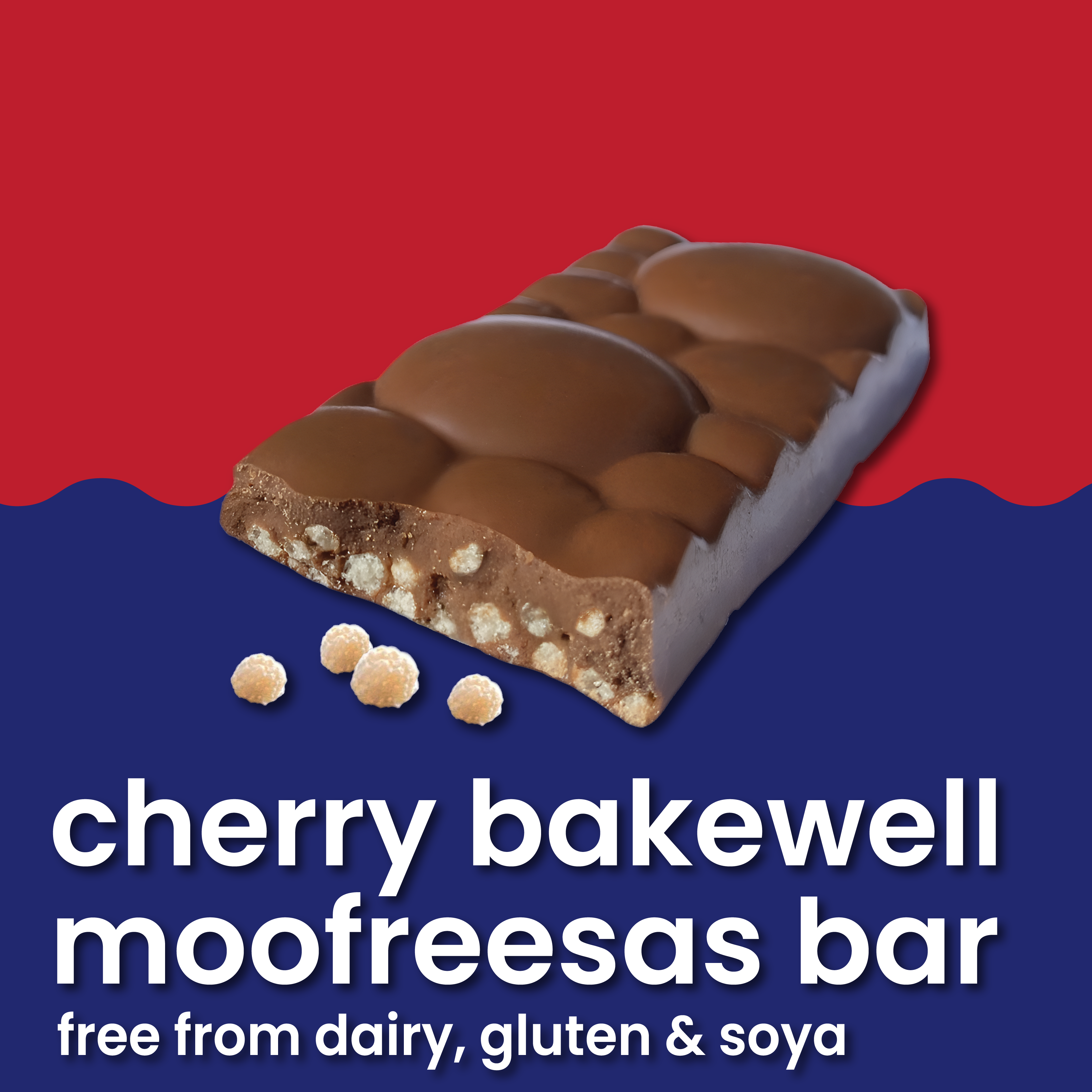 Easter: Free-From & Vegan Cherry Bakewell Easter Egg with Cherry Bakewell Bar (135g)
