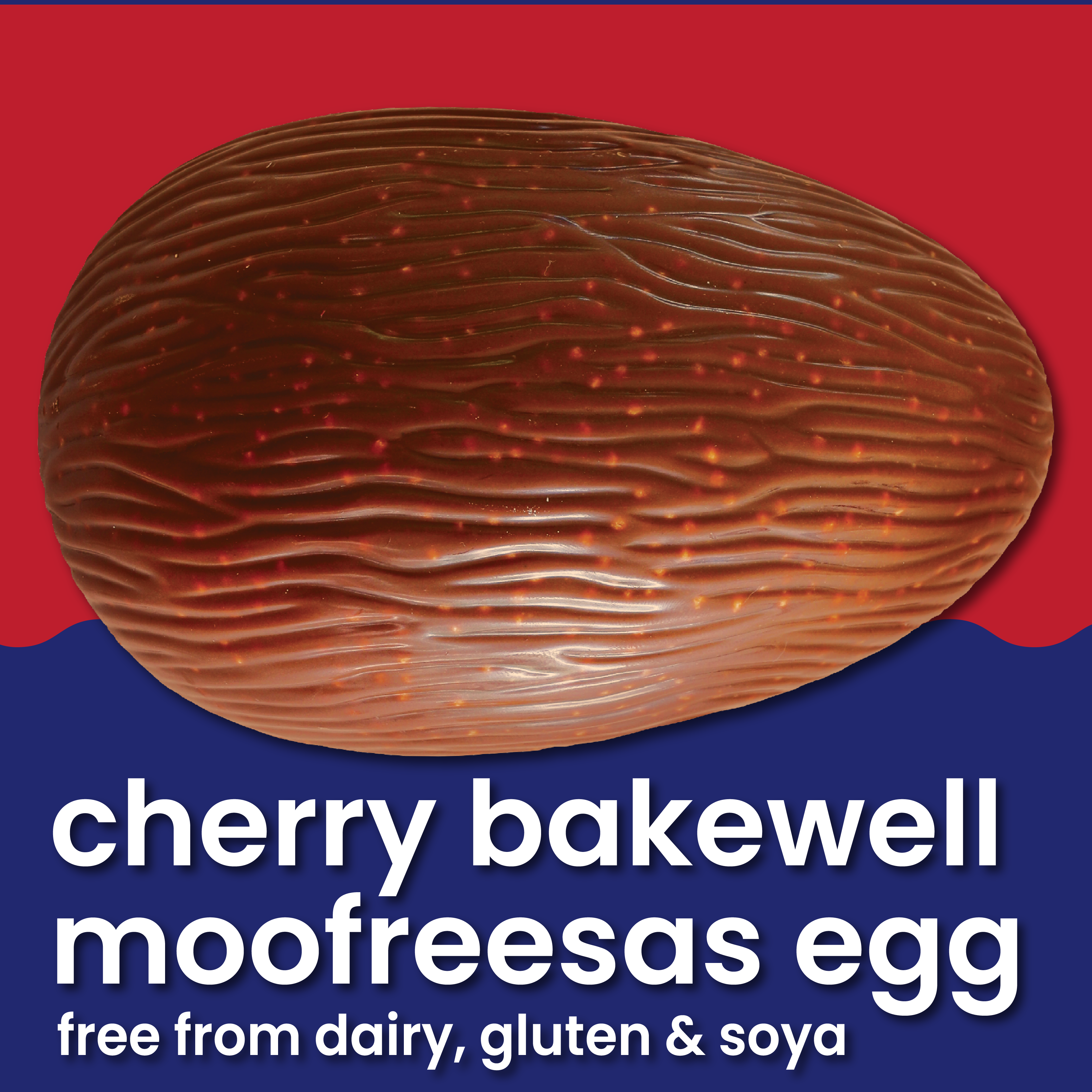 Easter: Free-From & Vegan Cherry Bakewell Easter Egg with Cherry Bakewell Bar (135g)