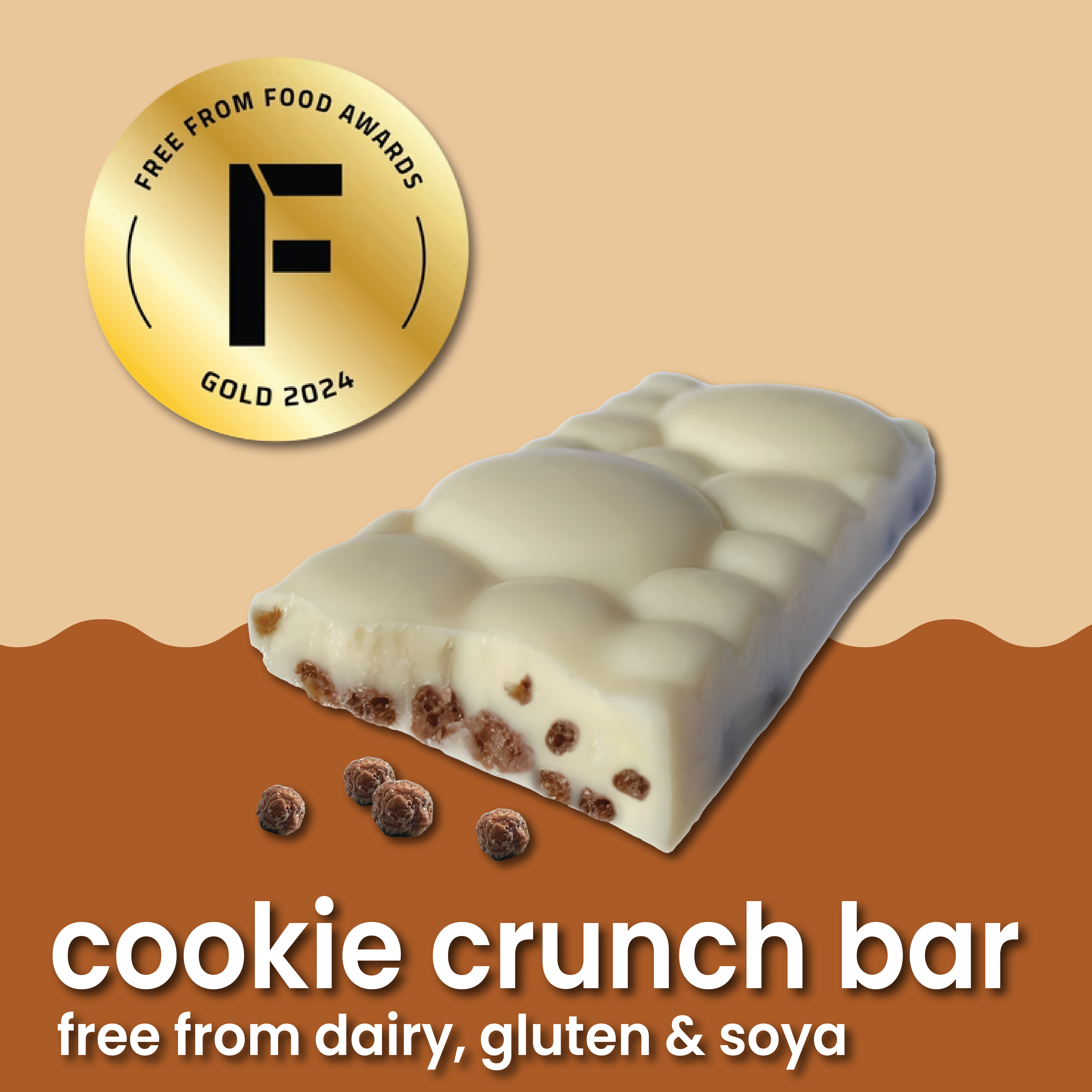 Easter: Free-From & Vegan White Chocolate Cookie Easter Egg & Bar (135g)