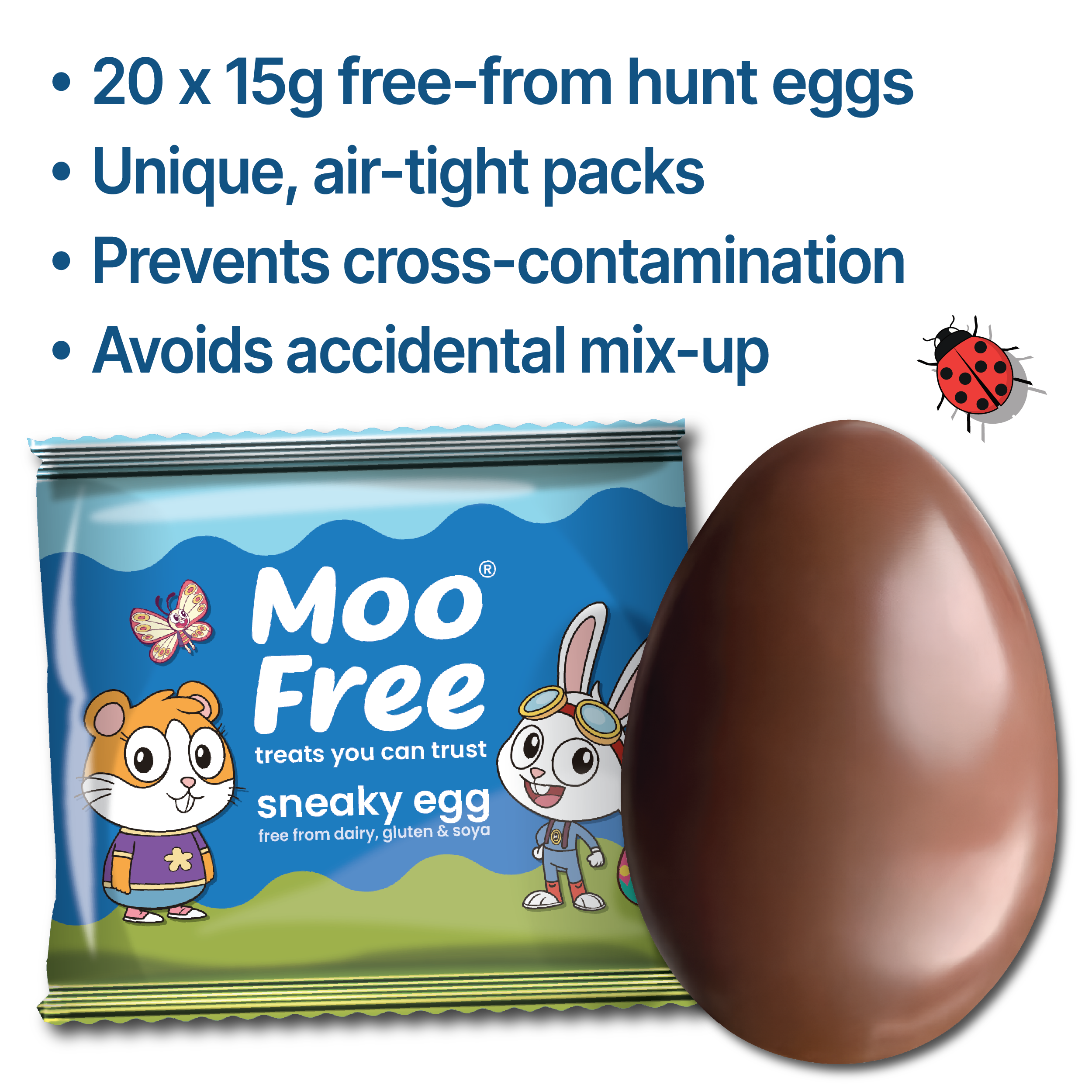 Easter: 20 x Free-From & Vegan Easter Egg Hunt Eggs Party Pack (15g)