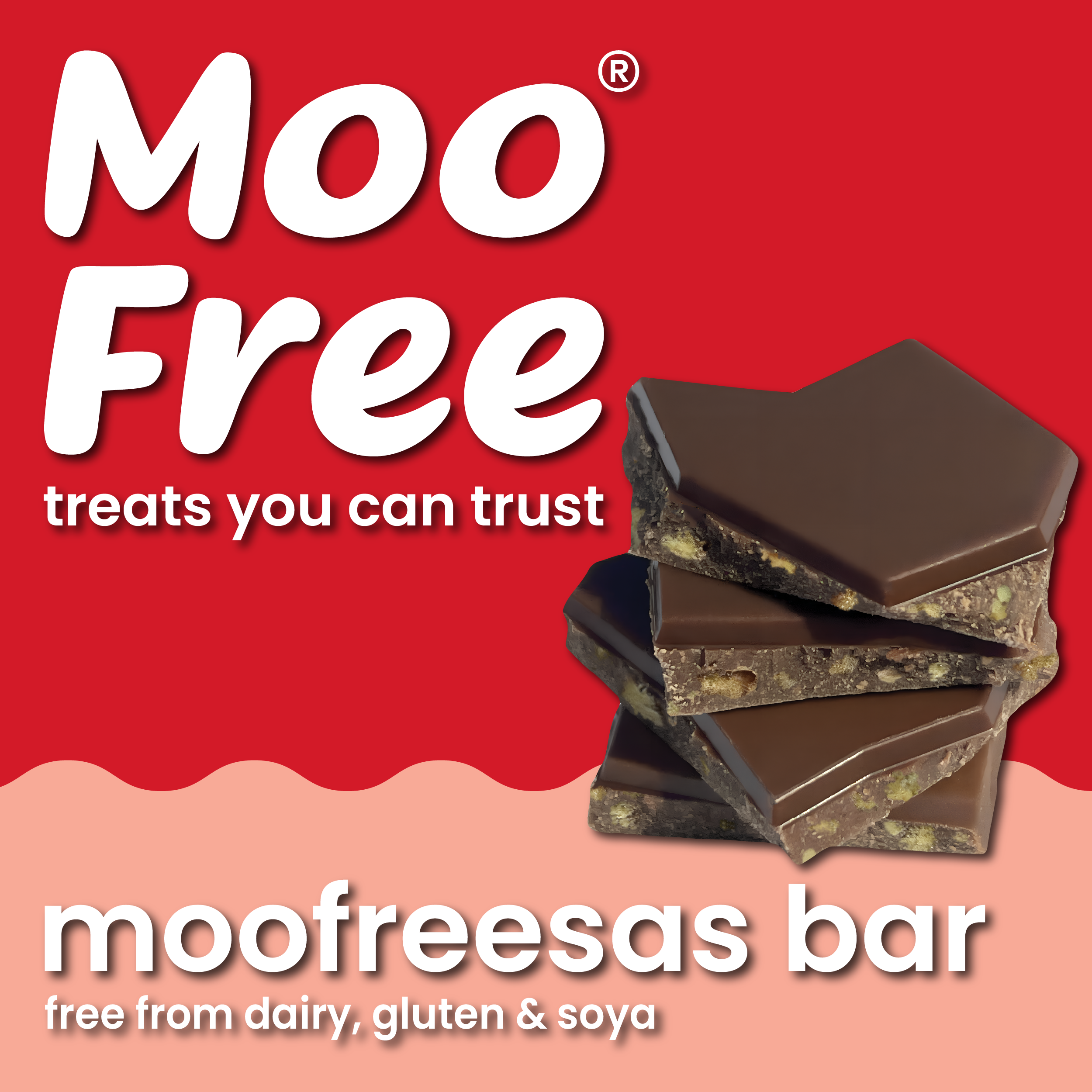 Large Bars: Dairy Free & Vegan Moofreesas Chocolate Bar (80g) x 2