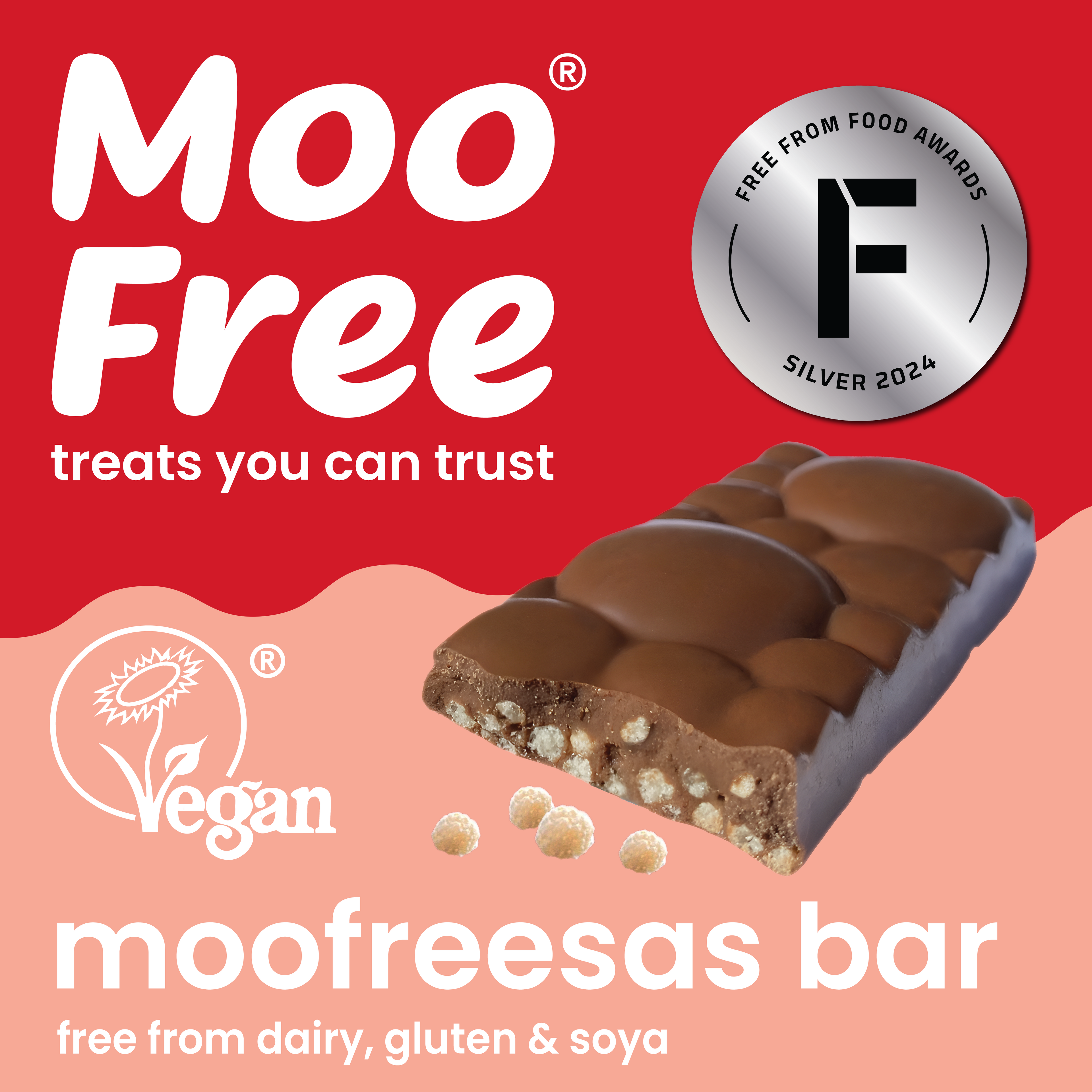 Snack Bars: Dairy Free & Vegan Moofreesas Chocolate Bars (35g)