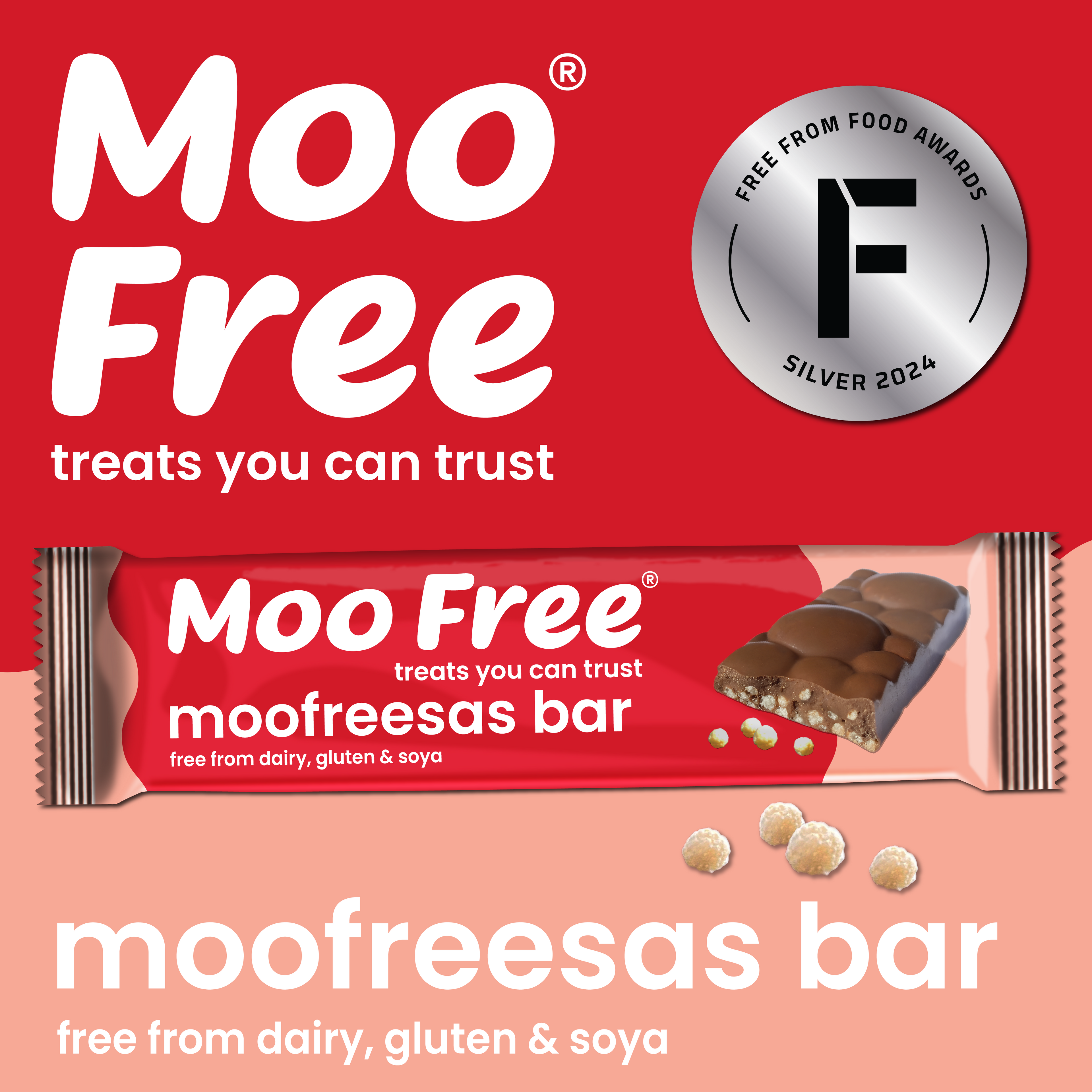 Snack Bars: Dairy Free & Vegan Moofreesas Chocolate Bars (35g)