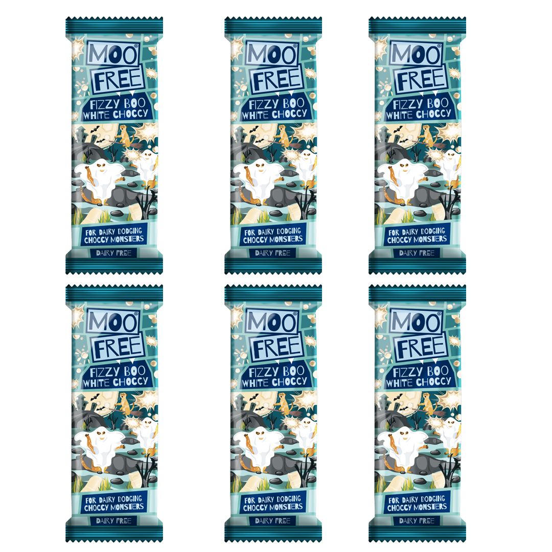 dairy free vegan haloween chocolate white fizzy bars kids children