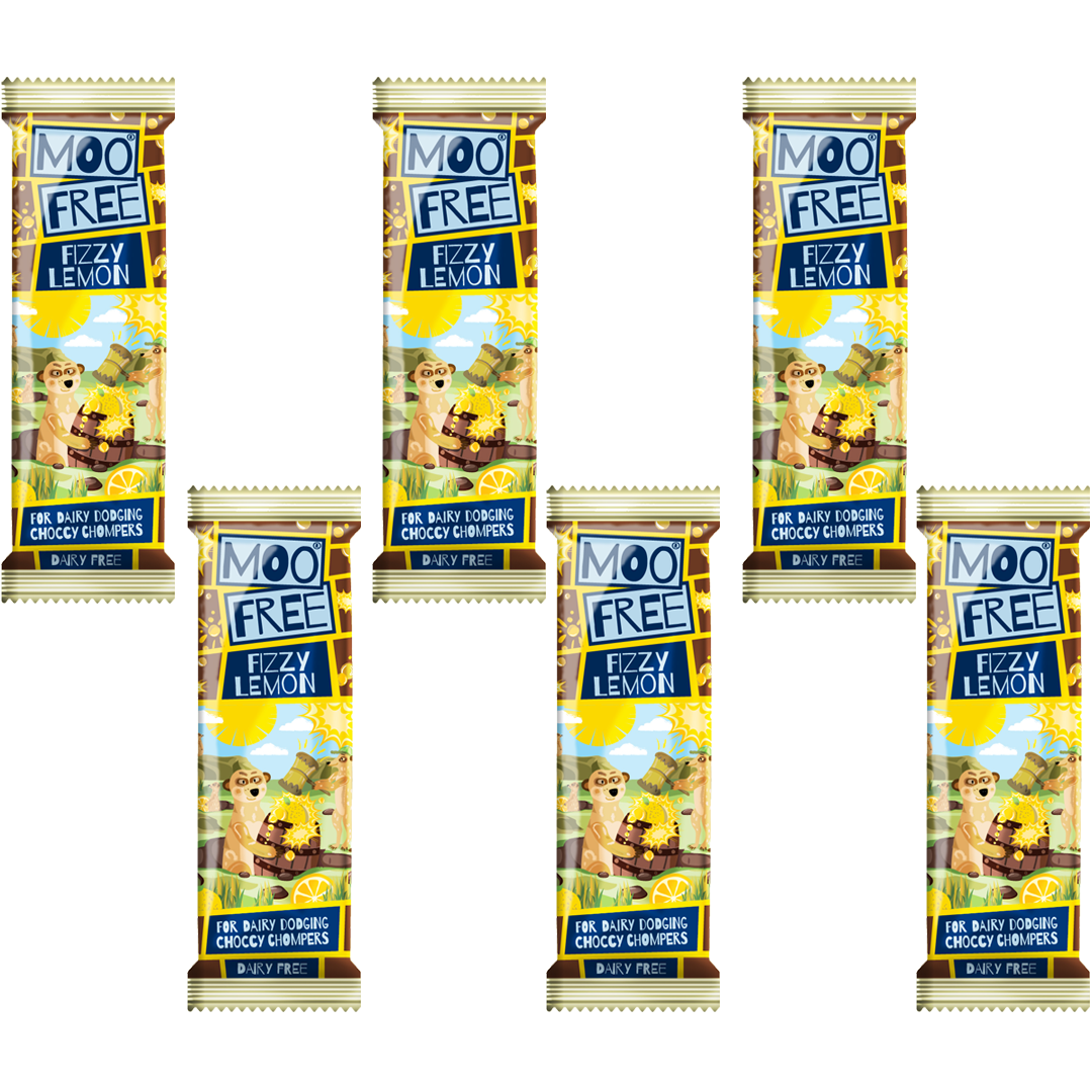 dairy free vegan fizzy lemon white chocolate bar
