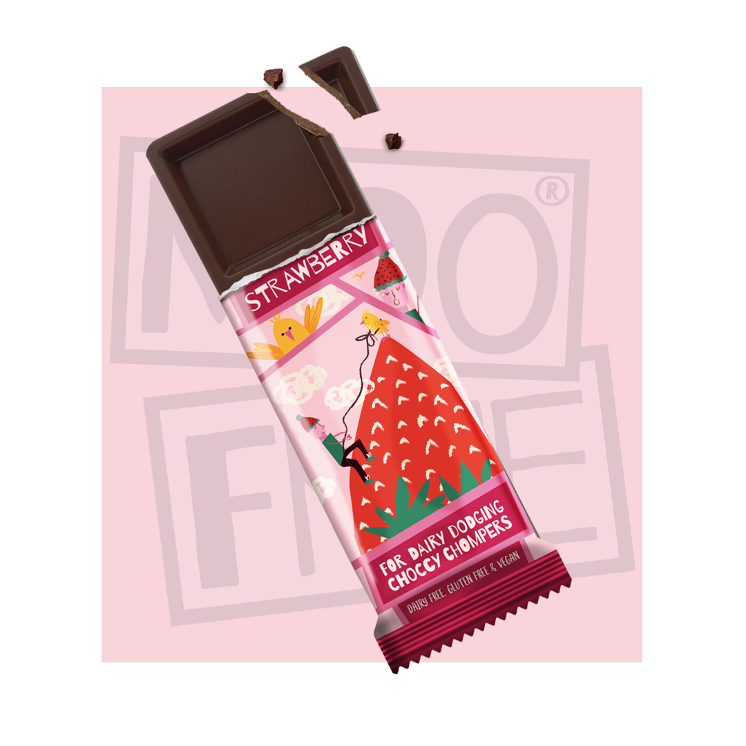 dairy free vegan strawberry chocolate bar uk