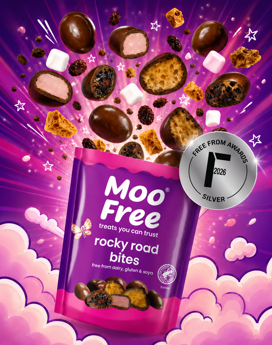 Moo Free Rocky Road Bites Win Silver at the Free From Awards 2026