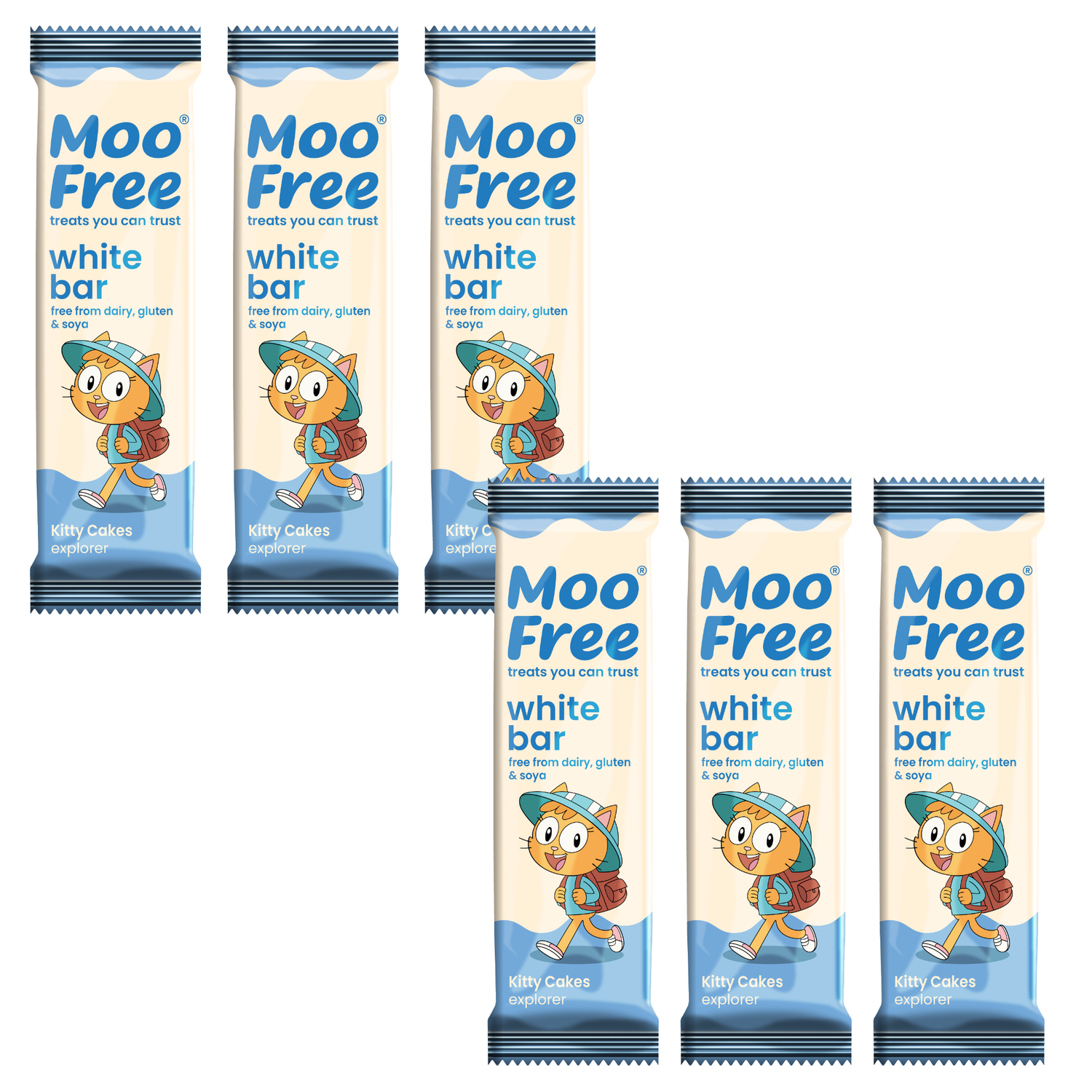 Mini Moo : Dairy Free &amp; Vegan White Chocolate Bars (20g)