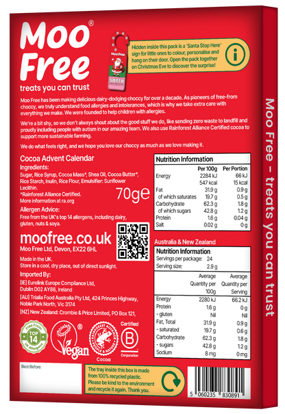 Christmas: Free-From Milk Chocolate Advent Calendar