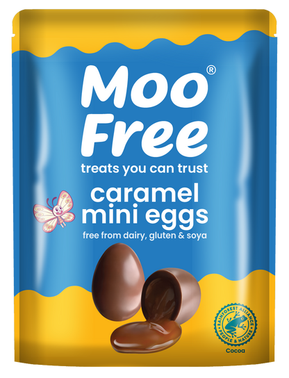 Easter: Free-From &amp; Vegan Milk Chocolate Caramel Filled Mini Eggs (84g)