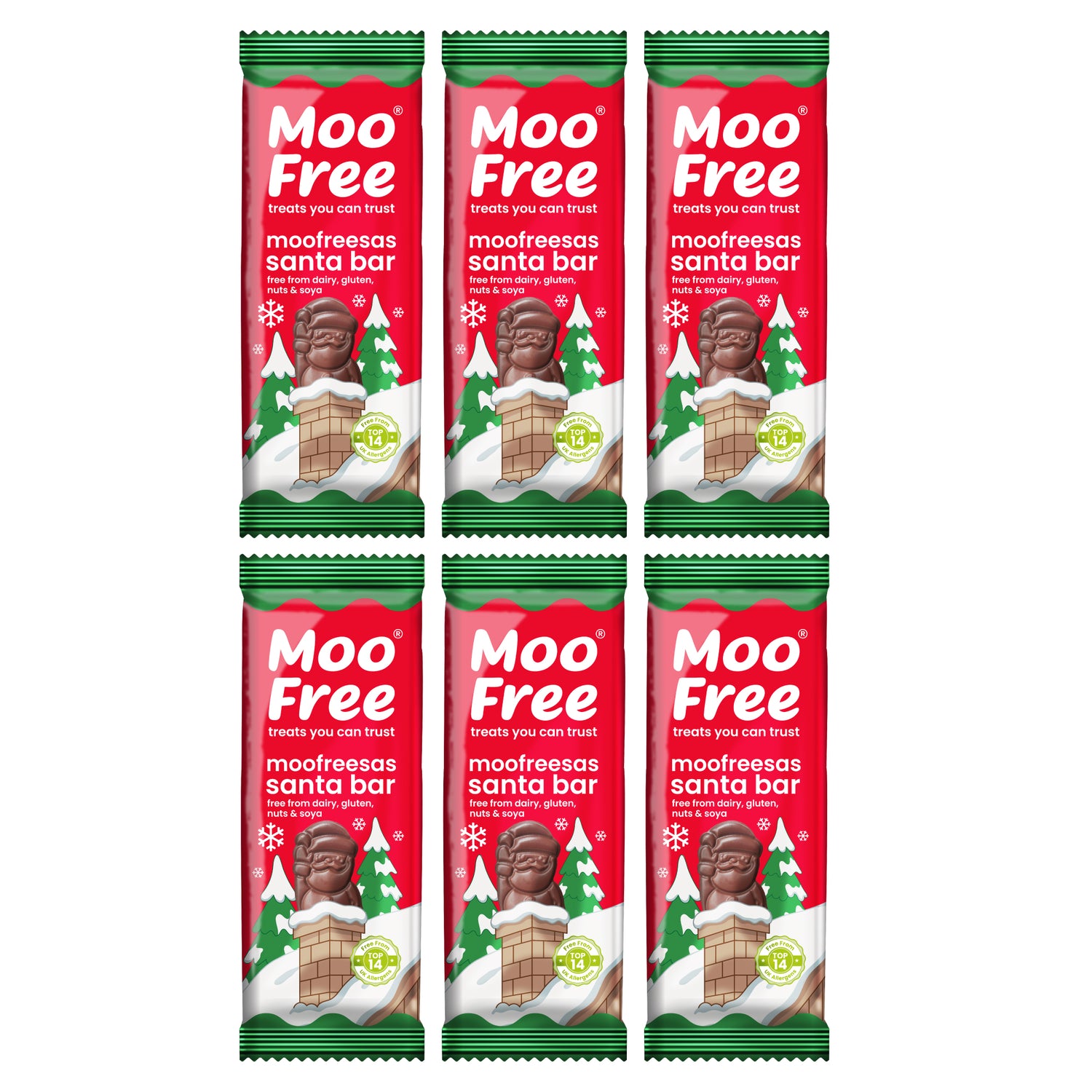 Christmas: Moofreesas Santa Bars (30g) x 6