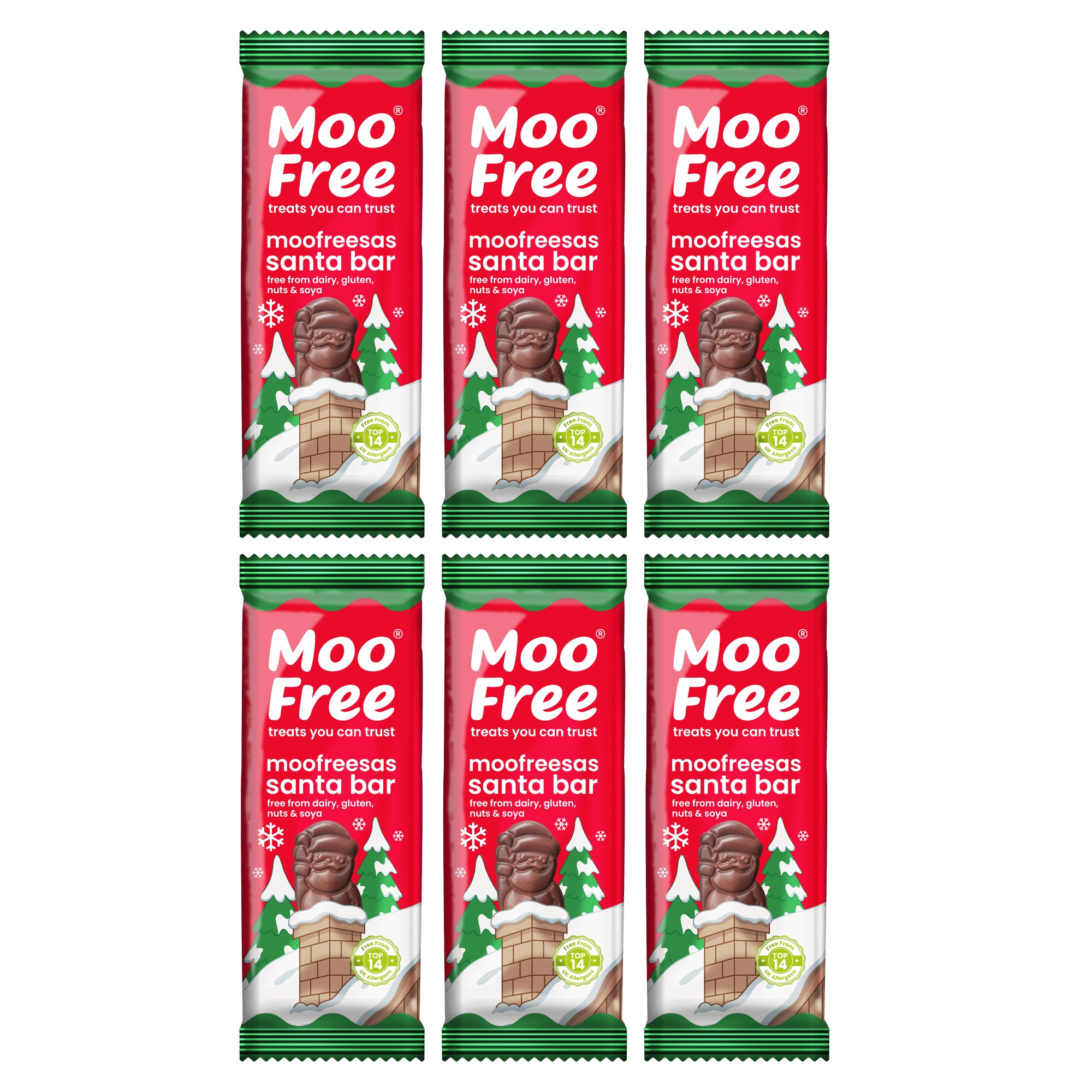 Christmas: Moofreesas Santa Bars (30g) x 6