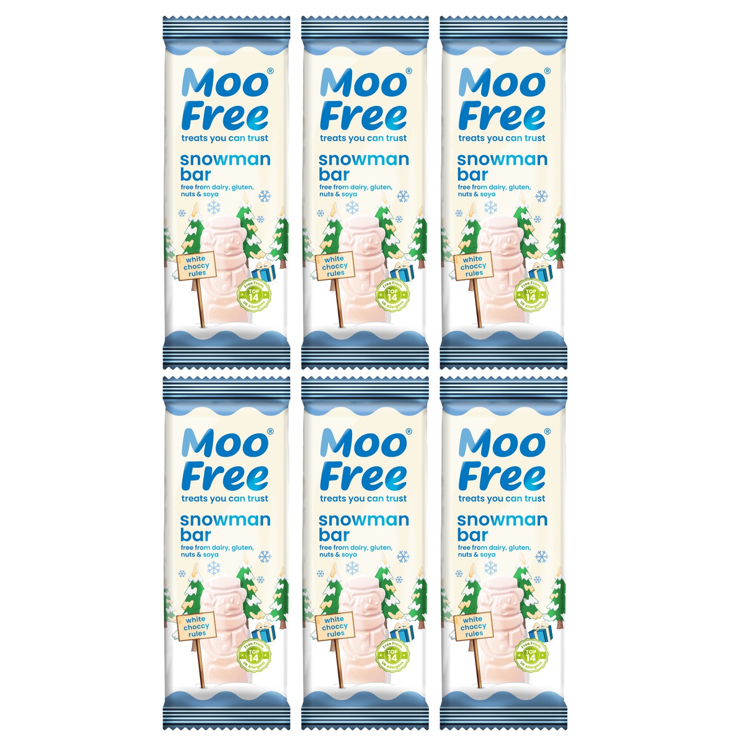 Christmas: White Snowman Bars (30g) x 6