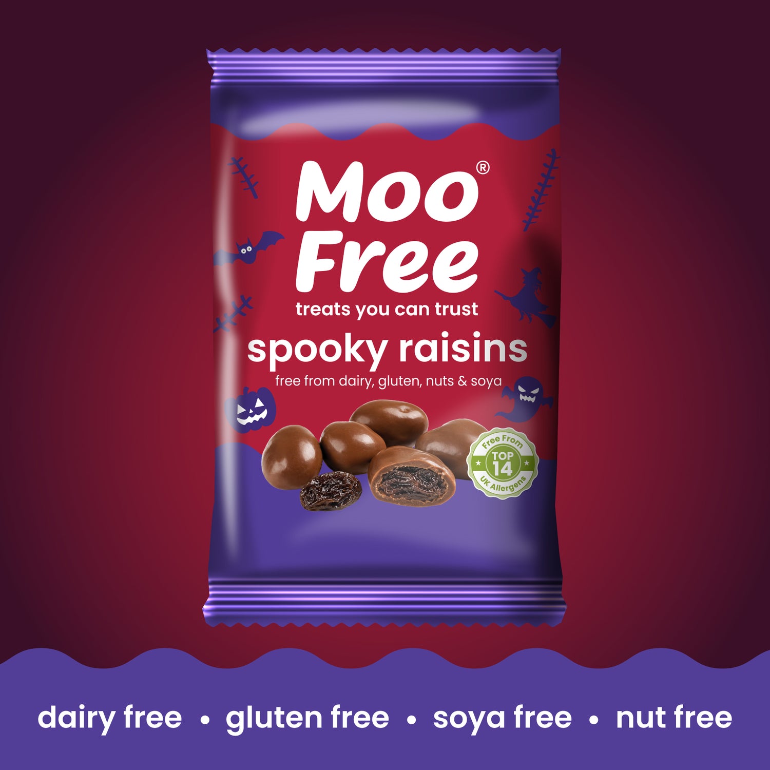 Halloween: Dairy Free &amp; Vegan Milk Spooky Raisins (25g)