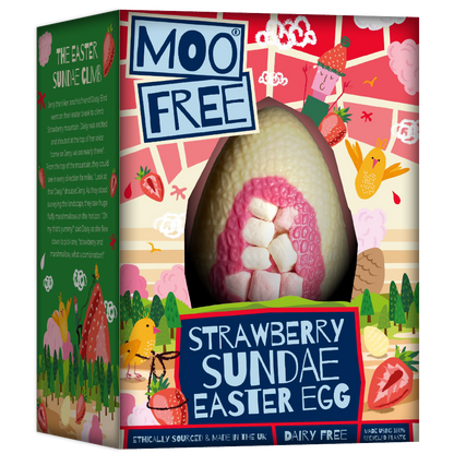 Easter Dairy Free &amp; Vegan Strawberry Sundae Easter Egg
