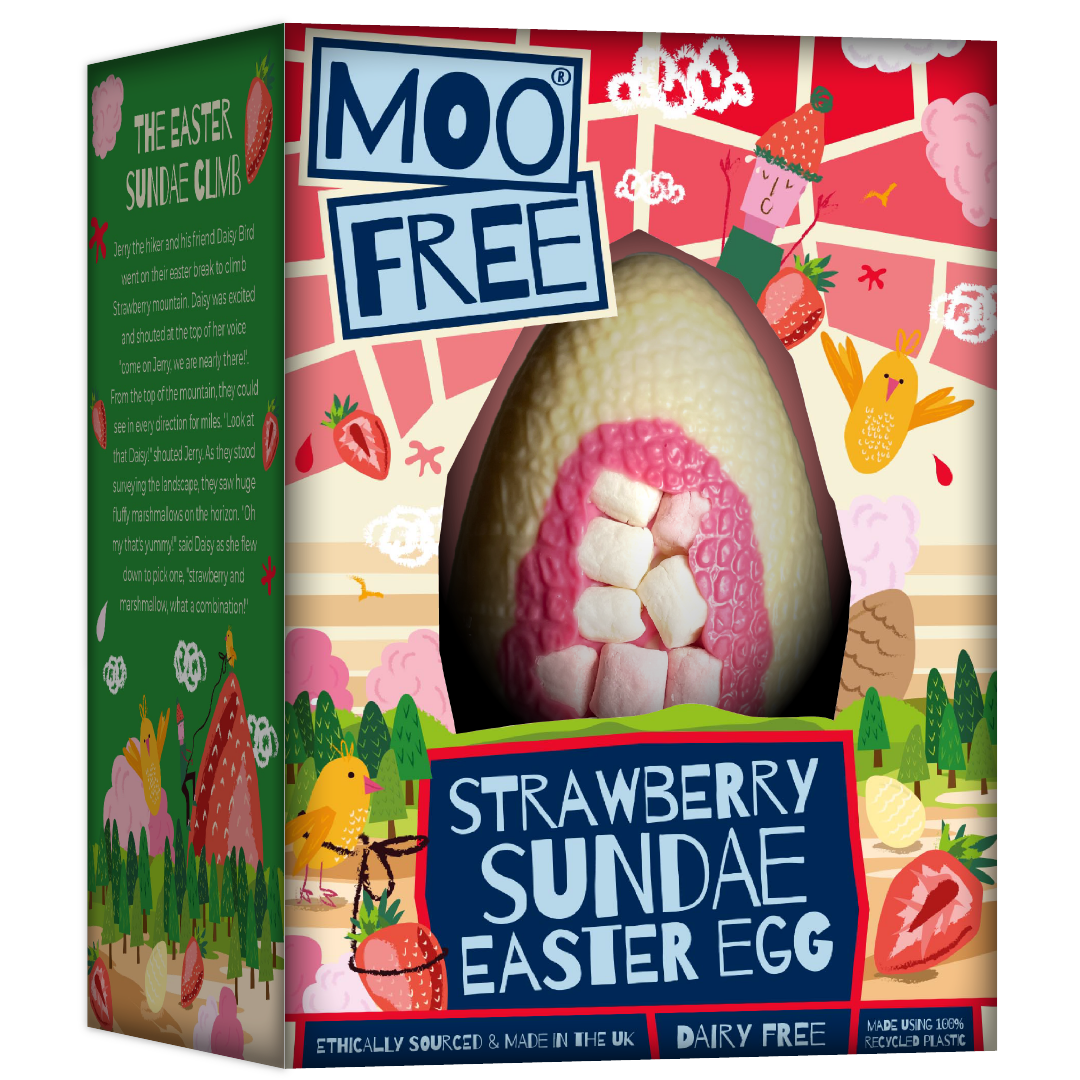Easter Dairy Free &amp; Vegan Strawberry Sundae Easter Egg