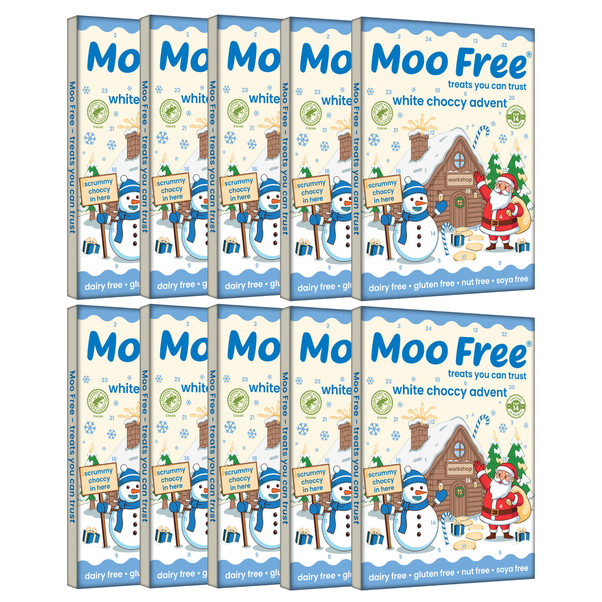 Christmas: Free-From White Choccy Advent Calendar (70g)