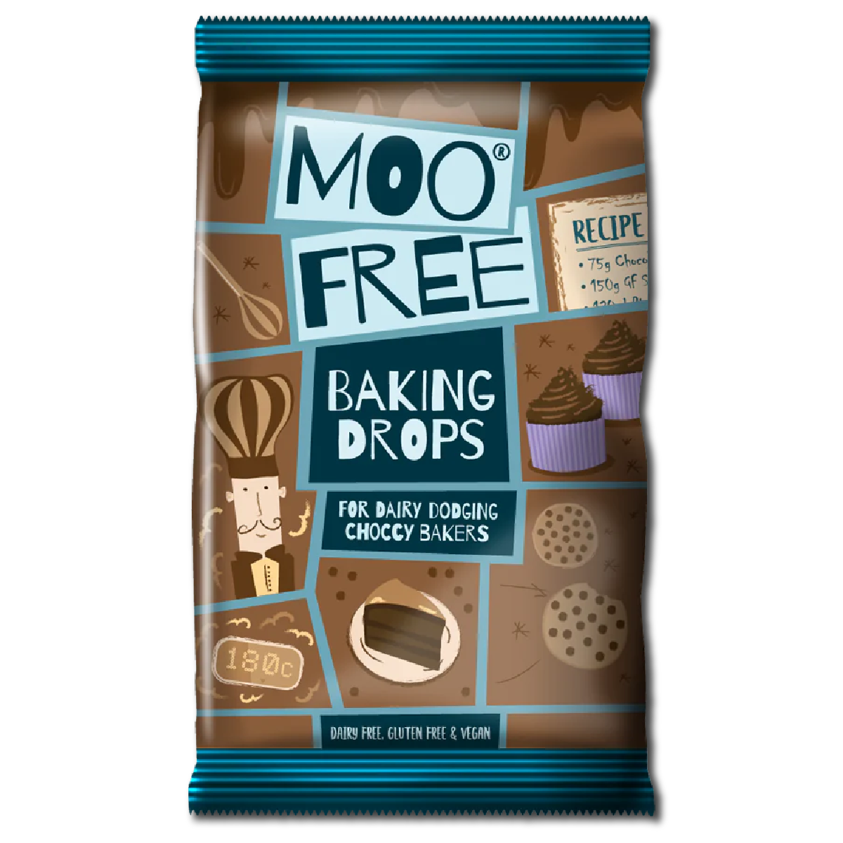 Baking Dairy Free &amp; Vegan Milk Chocolate Baking Drops x 2 (100g) *New Recipe*