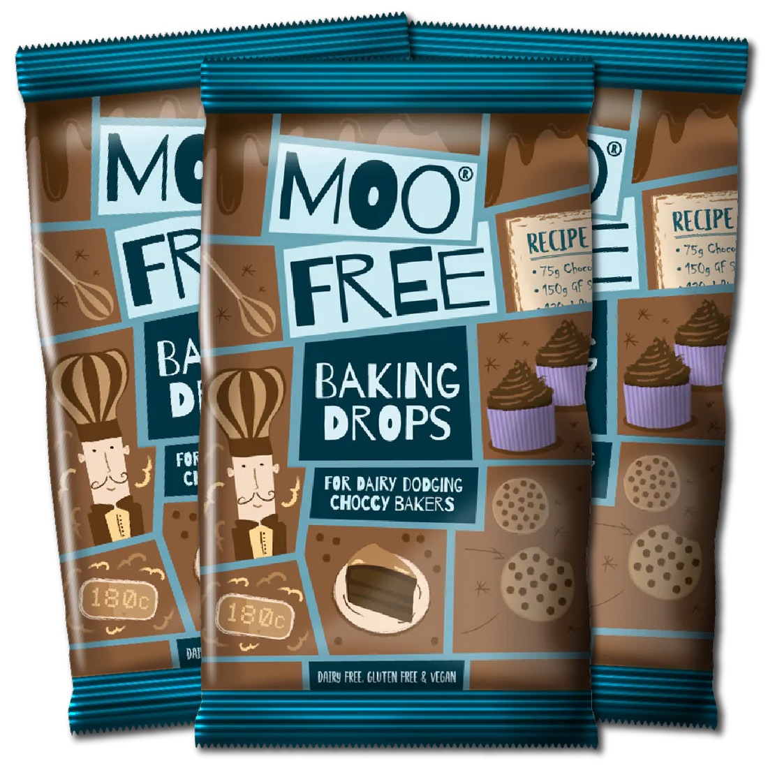 Baking Dairy Free &amp; Vegan Milk Chocolate Baking Drops x 2 (100g) *New Recipe*