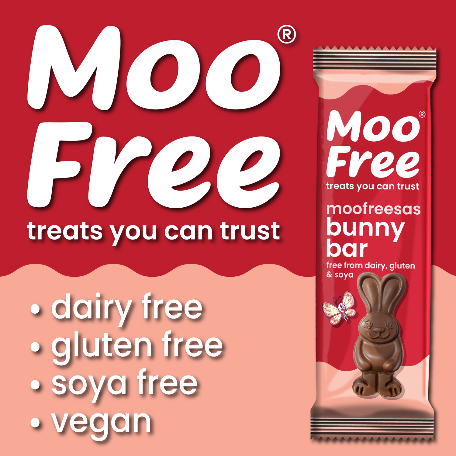 Easter: Free-From Chocolate Moofreesas Bunny Bars (30g)