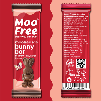 Easter: Free-From Chocolate Moofreesas Bunny Bars (30g)