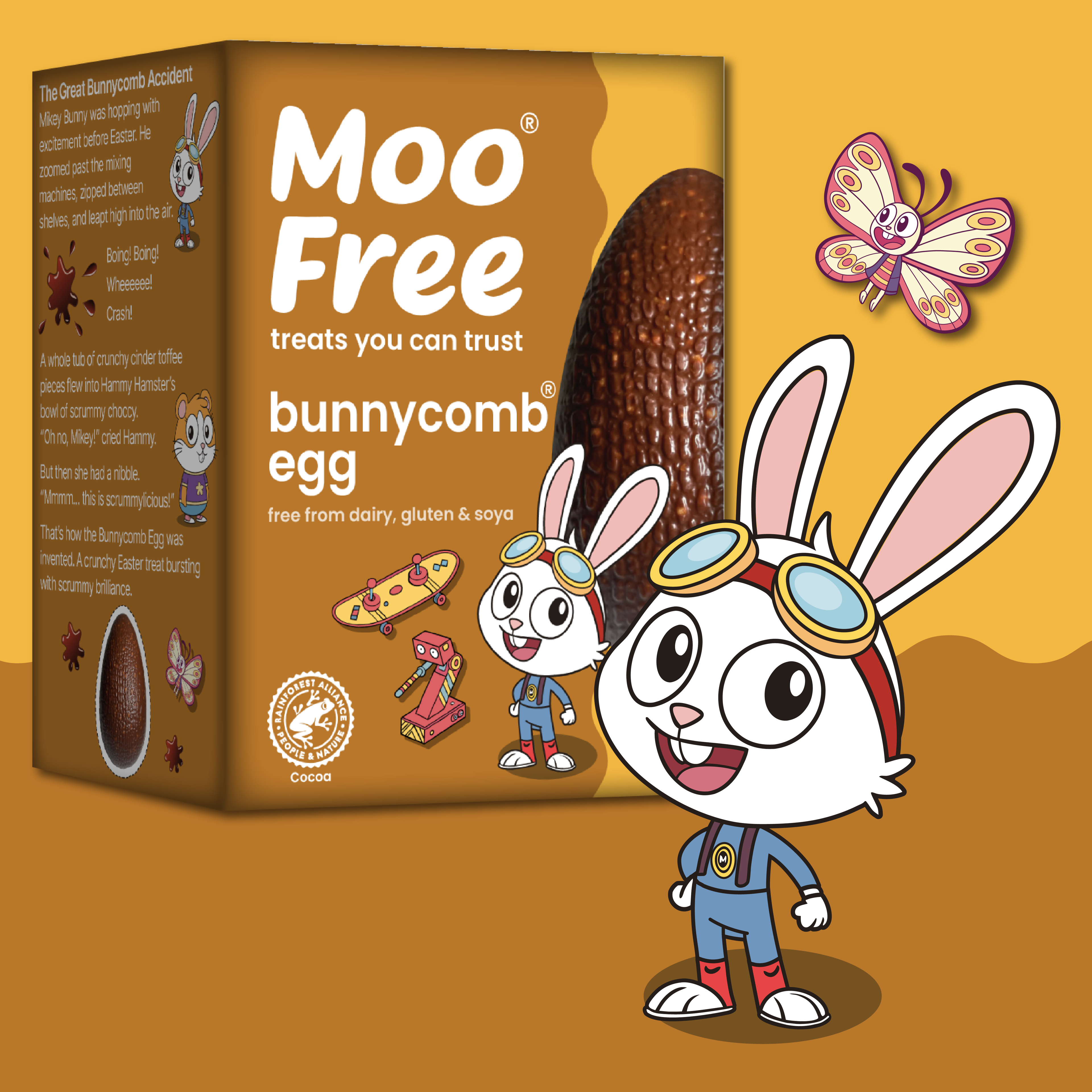 Easter: Free-From &amp; Vegan Bunnycomb Easter Egg (85g)