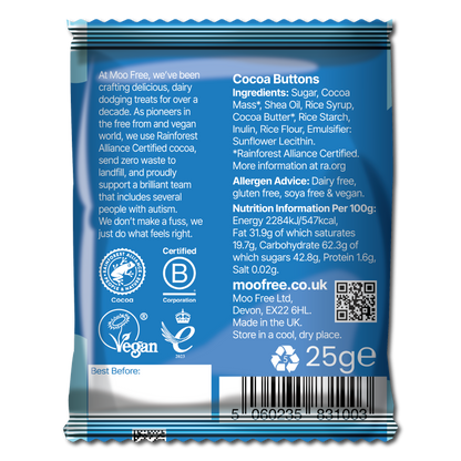 Buttons: Dairy Free &amp; Vegan Milk Chocolate Buttons (25g)