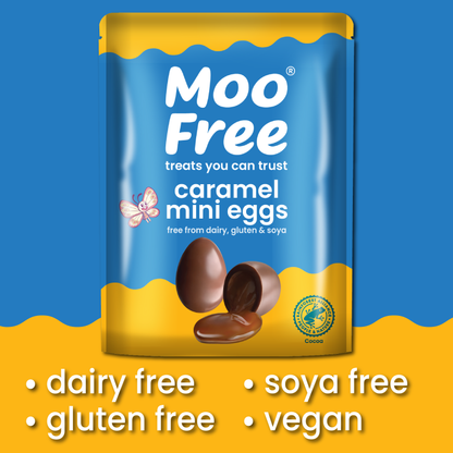 Easter: Free-From &amp; Vegan Milk Chocolate Caramel Filled Mini Eggs (84g)