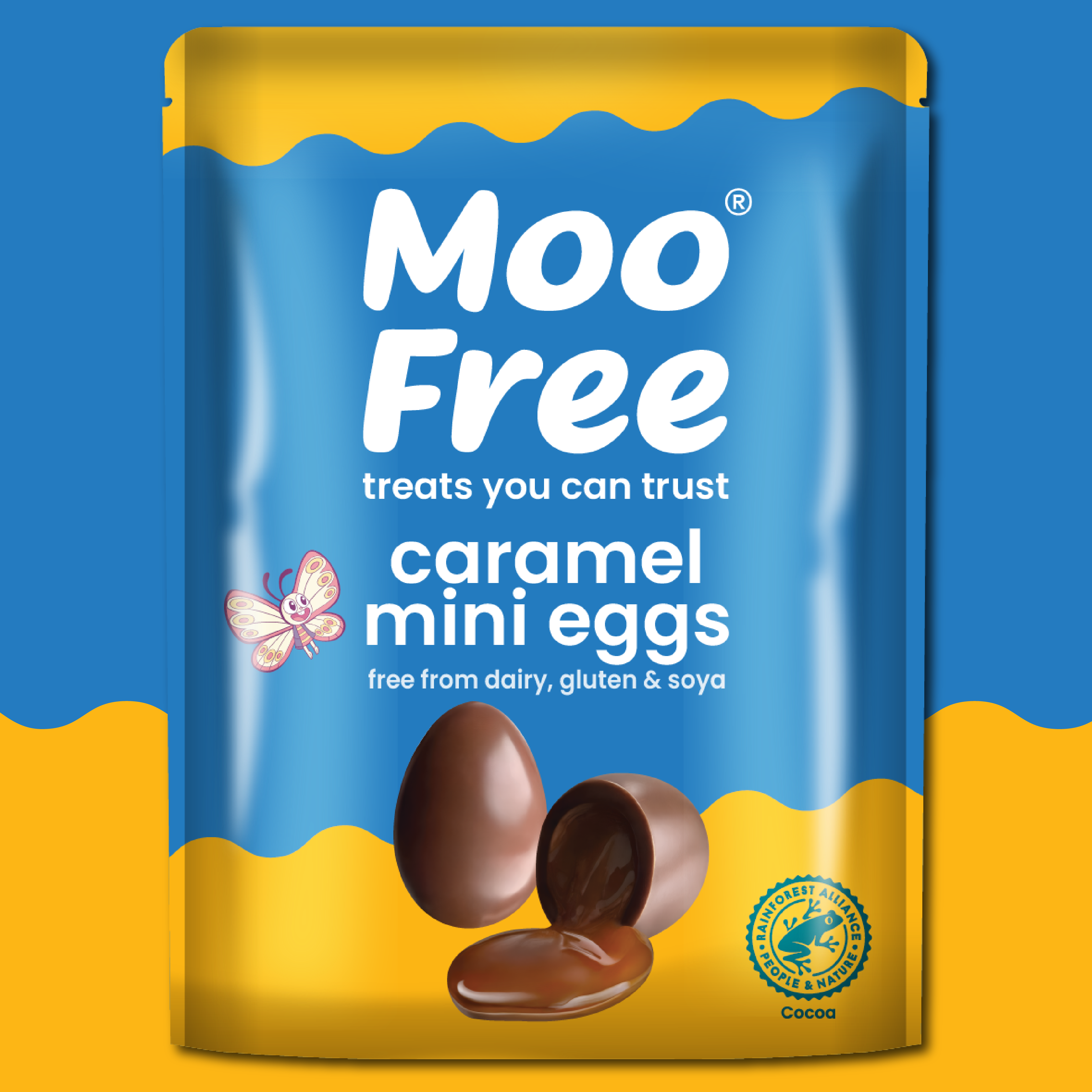 Easter: Free-From &amp; Vegan Milk Chocolate Caramel Filled Mini Eggs (84g)