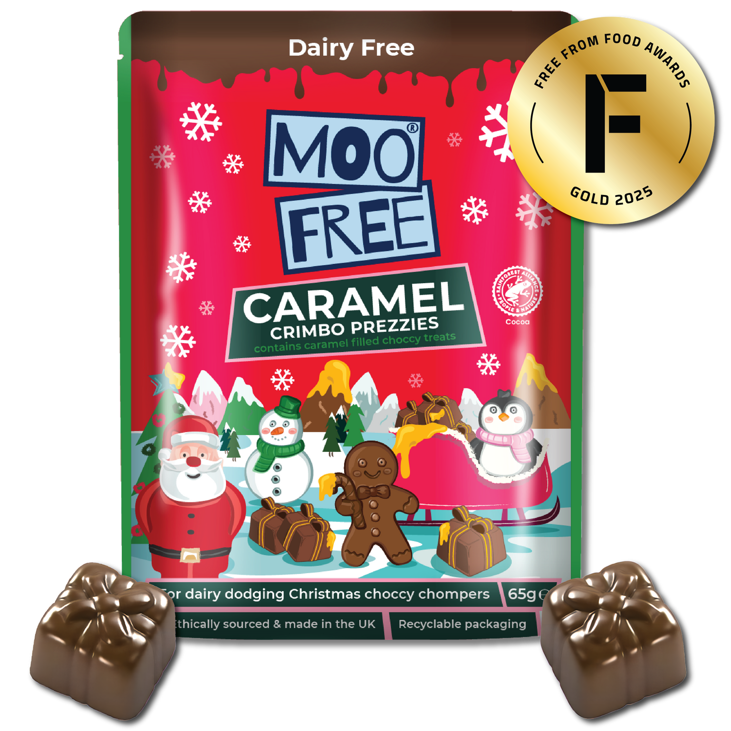Christmas: Caramel  Filled Crimbo Prezzies 65g