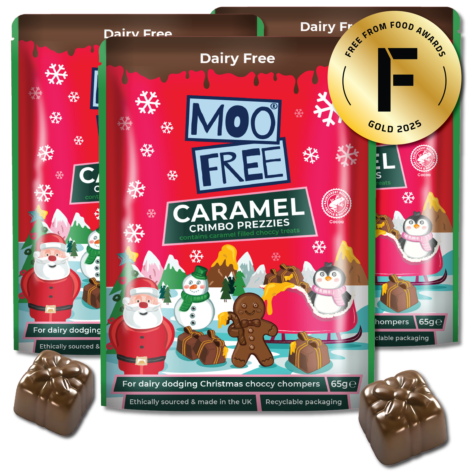 Christmas: Caramel  Filled Crimbo Prezzies 65g