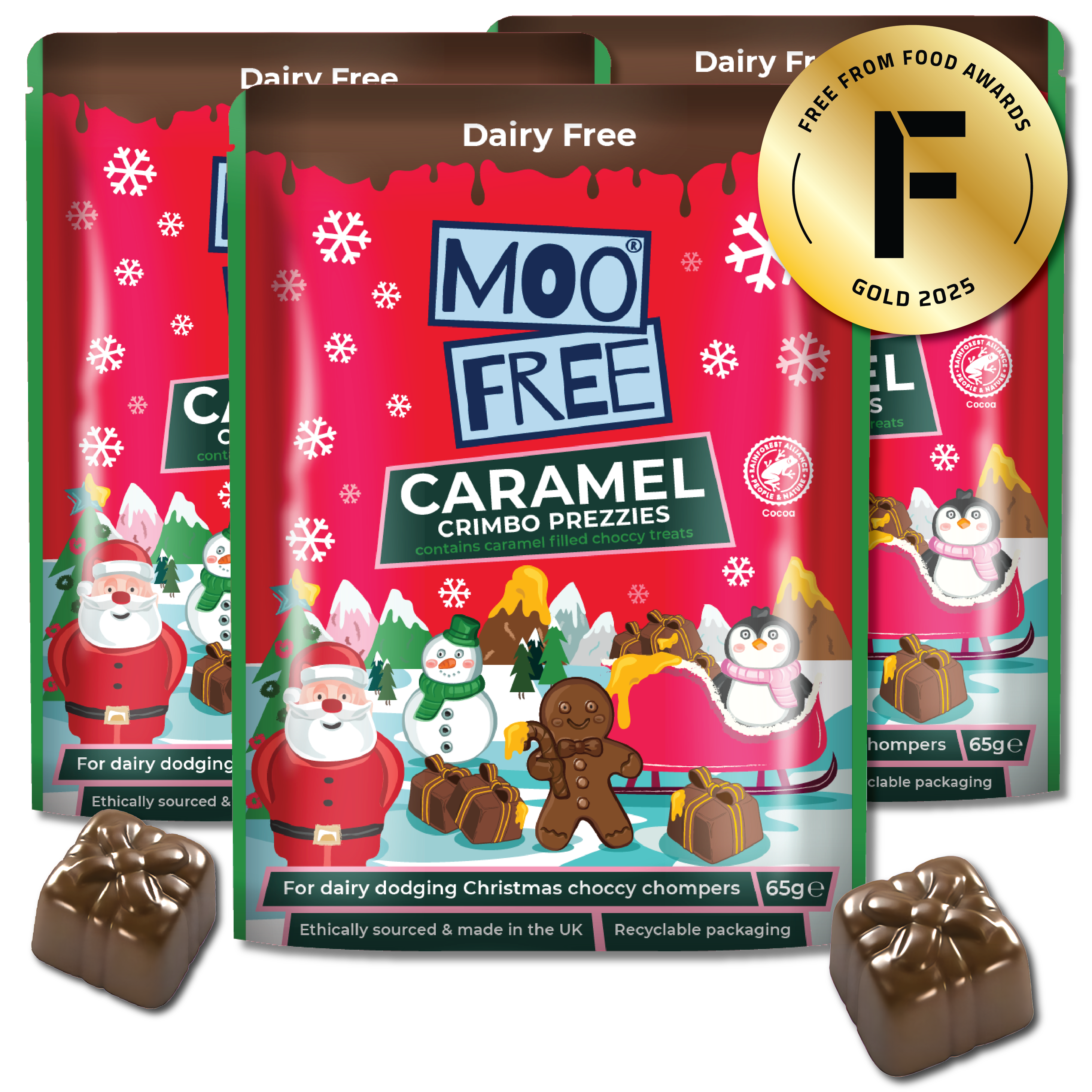 Christmas: Caramel  Filled Crimbo Prezzies 65g