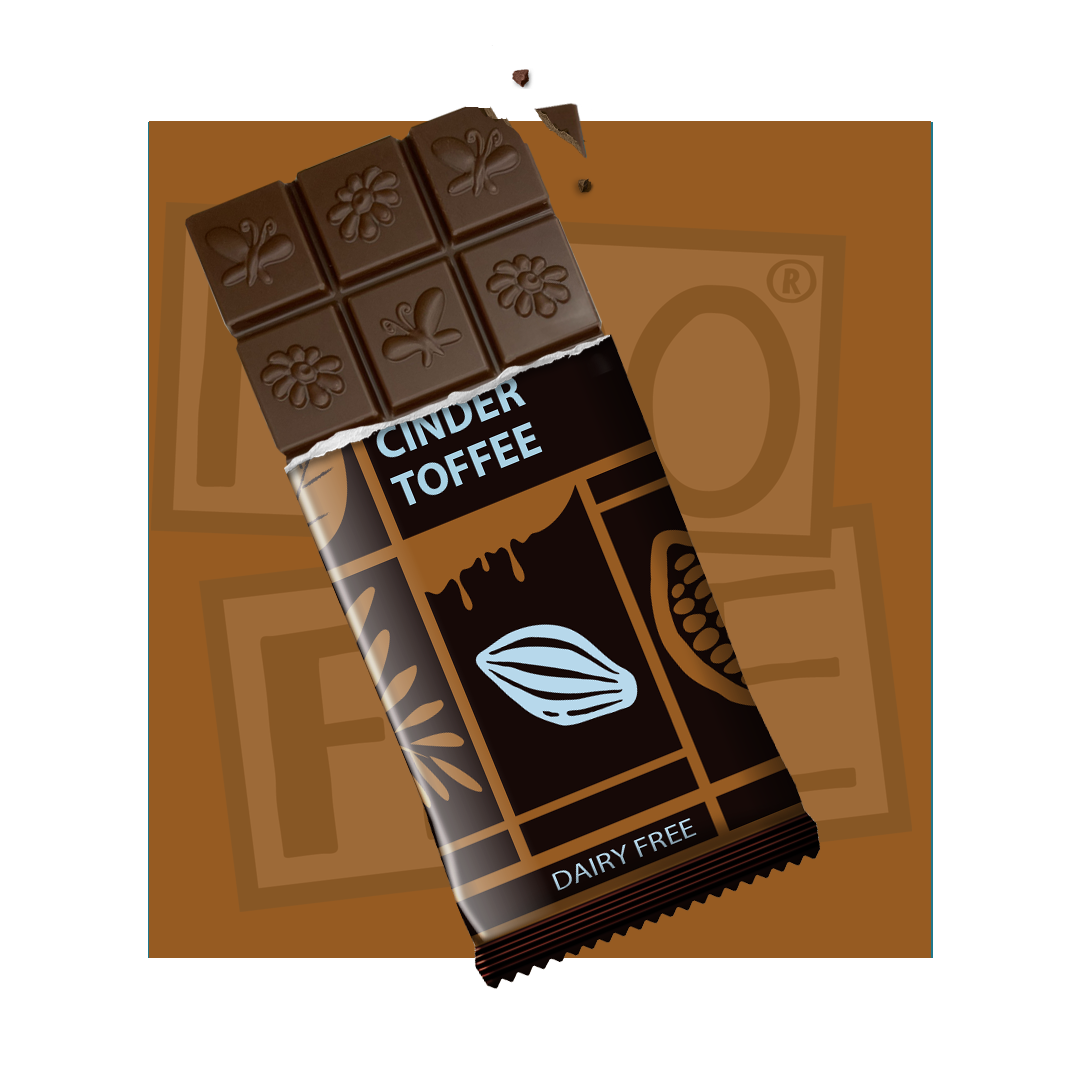 vegan cinder toffee bar by moo free uk