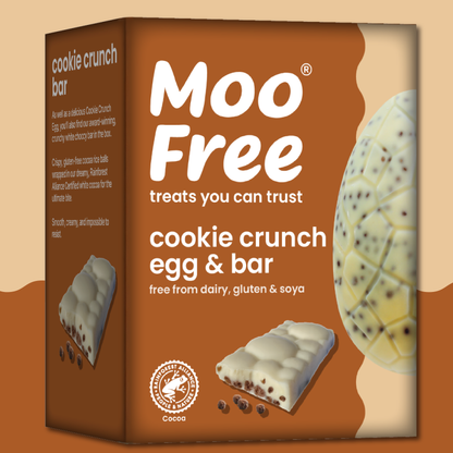 Easter: Free-From &amp; Vegan White Chocolate Cookie Easter Egg &amp; Bar (135g)