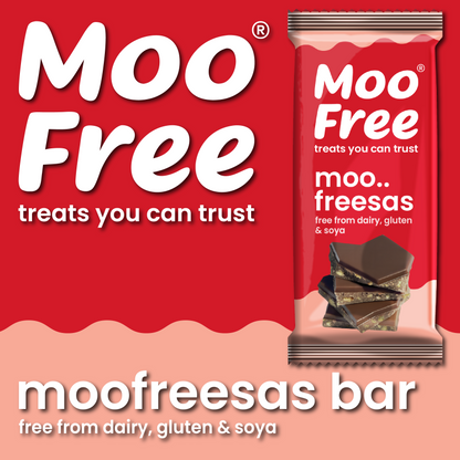 Large Bars: Dairy Free &amp; Vegan Moofreesas Chocolate Bar (80g) x 2