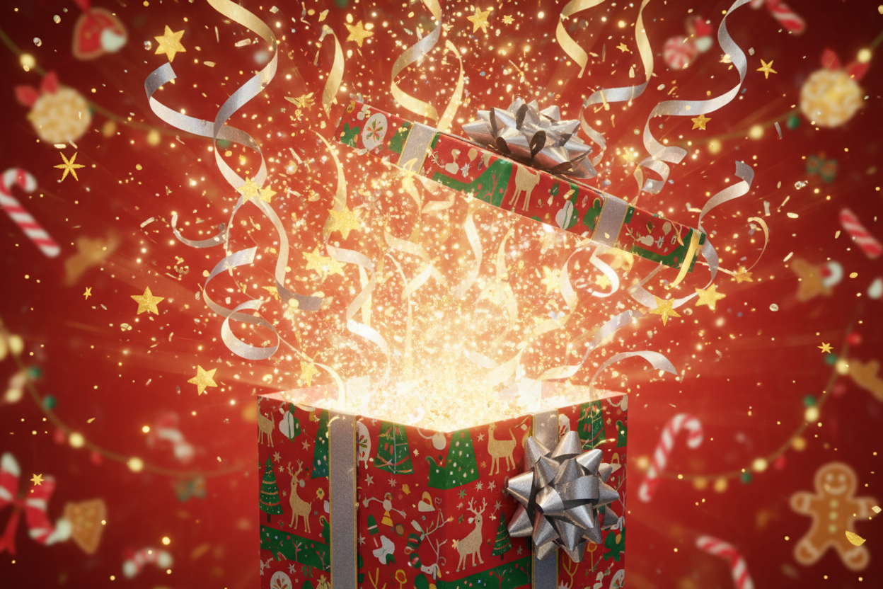 make it more child friendly and more christmas ]