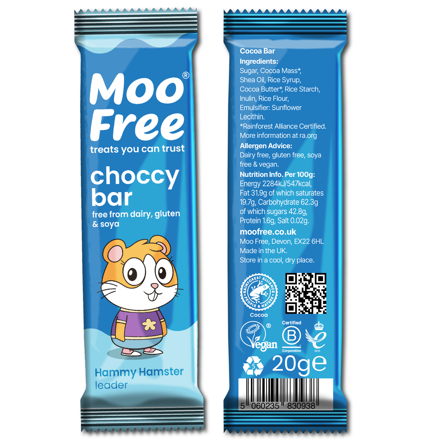 Mini Moo: Dairy Free &amp; Vegan Milk Chocolate Bars (20g)