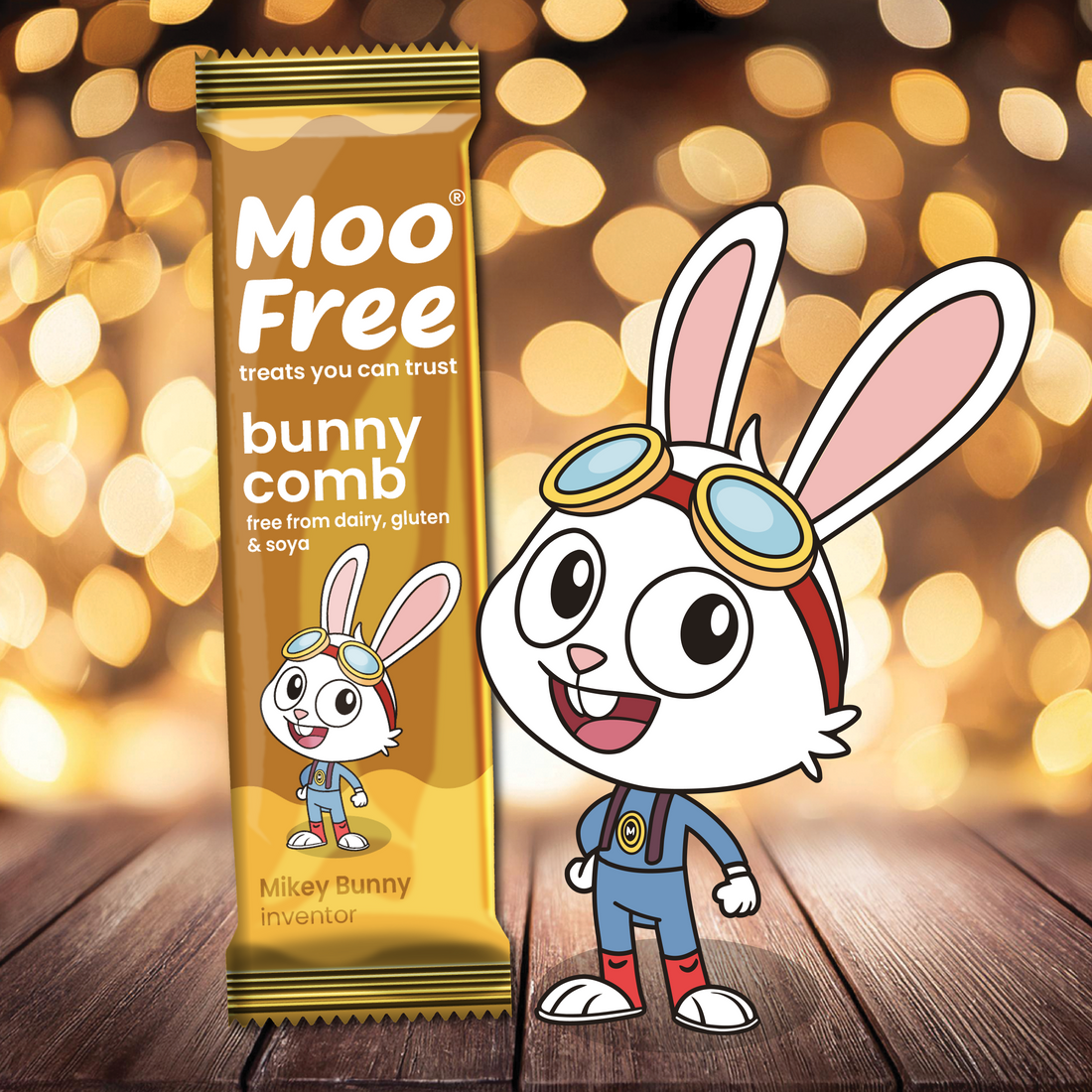 Mini Moo: Dairy Free &amp; Vegan Bunnycomb Bars (20g)