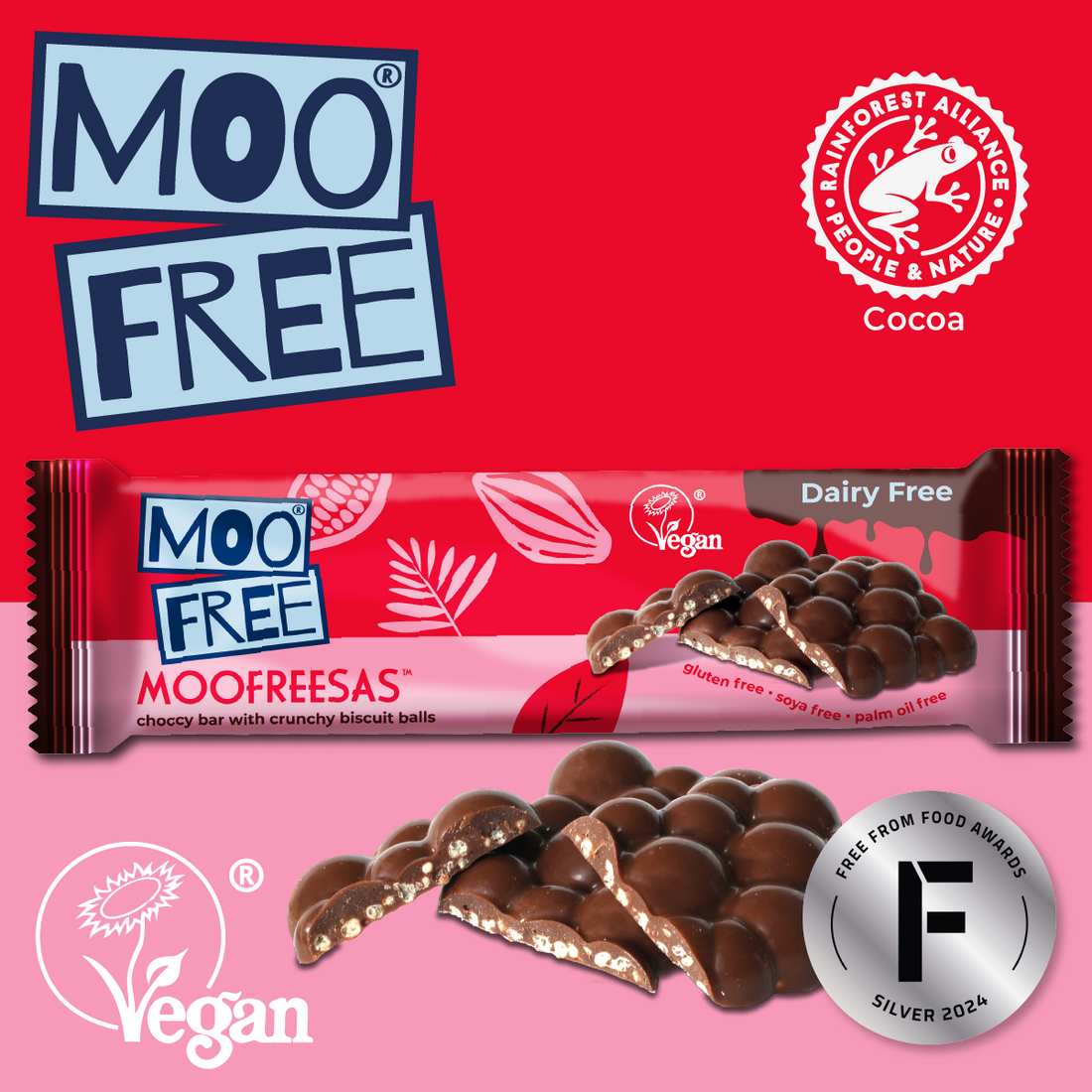 Snack Bars: Dairy Free &amp; Vegan Moofreesas Chocolate Bars (35g) **SHORT DATED 31/07/2026**