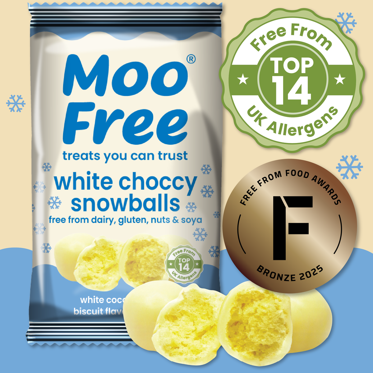Christmas: White Choccy Snowballs (35g) x 3