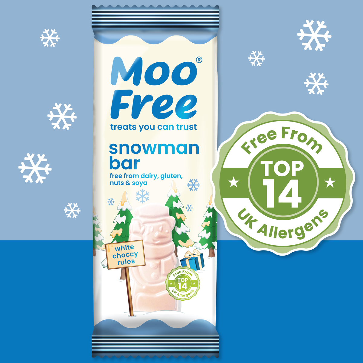 Christmas: White Snowman Bars (30g) x 6