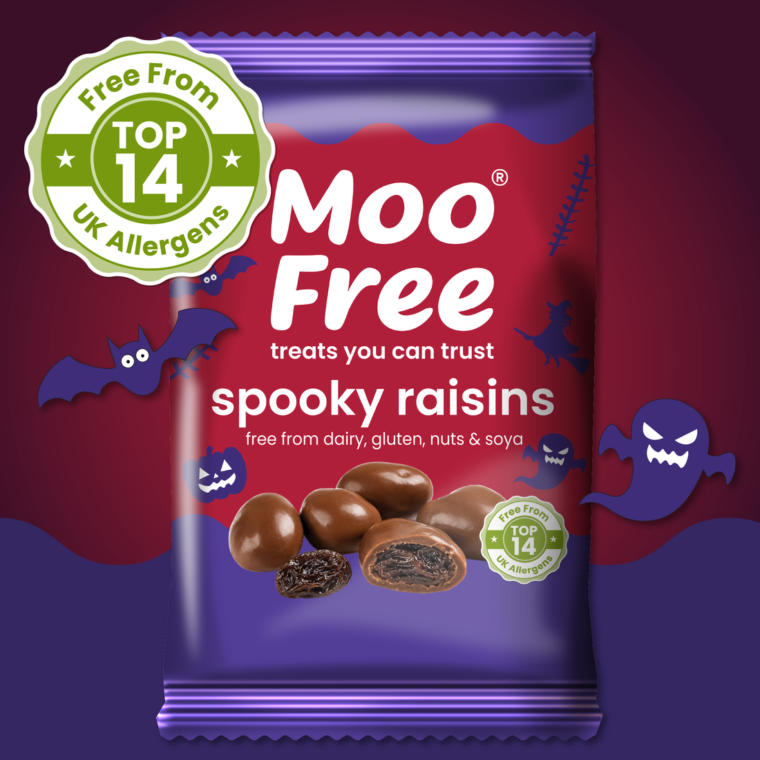 Halloween: Dairy Free &amp; Vegan Milk Spooky Raisins (25g)