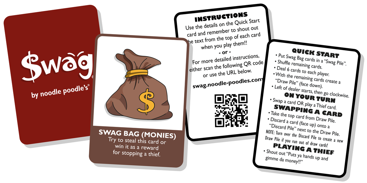 Swag Raffles Game SWAG The Quirky, Ethical Card Game of Fun and Silly Shouts – Moo Free