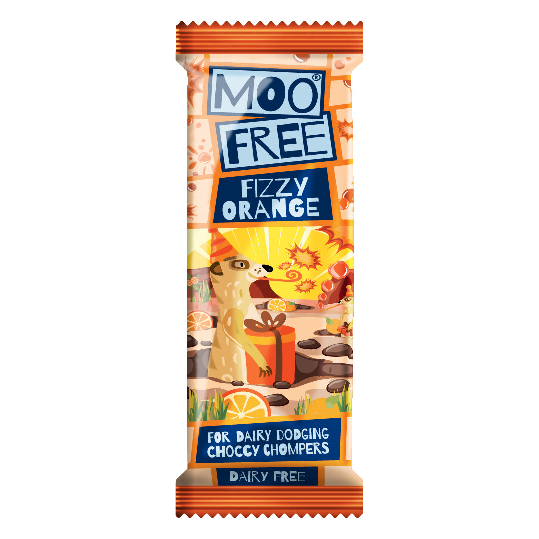 dairy free vegan fizzy orange chocolate bar
